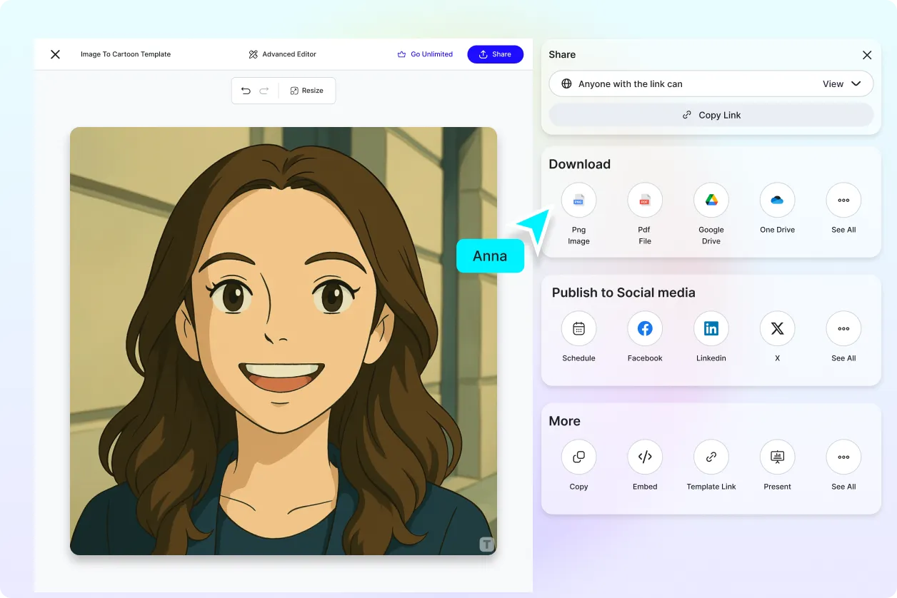 Free AI Image to Cartoon Generator, Turn photo to Cartoon Online [ No Signup ]